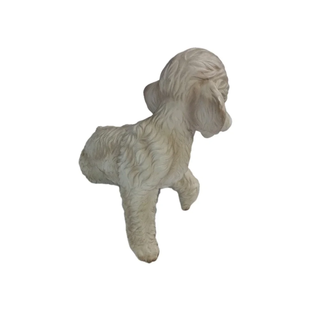 Vintage Poodle Puppy Figurine Seated By Royal Crown Porcelain Bisque Japan‎ 7